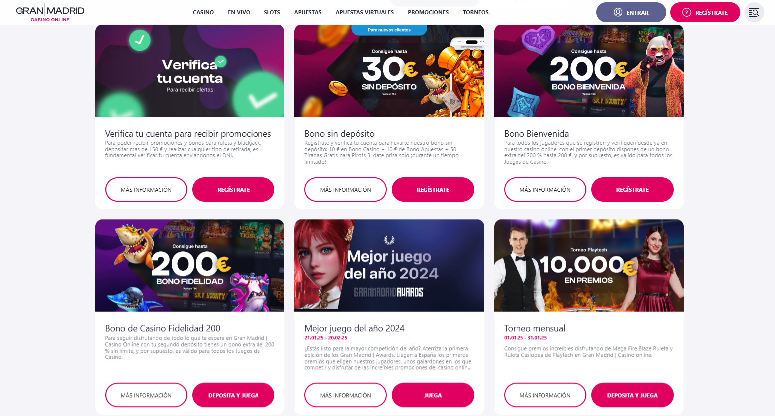 Promociones de Casino Gran Madrid