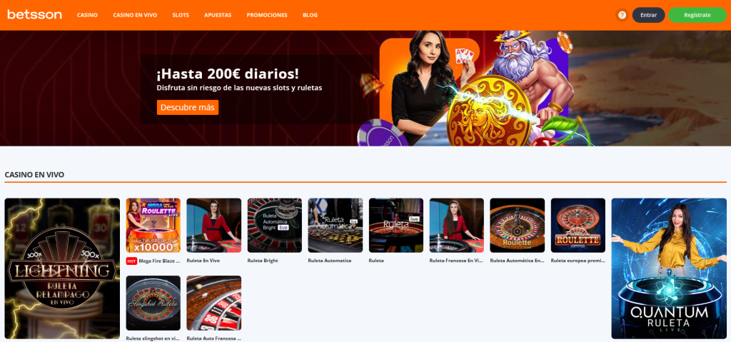 Casino en Vivo de Betsson