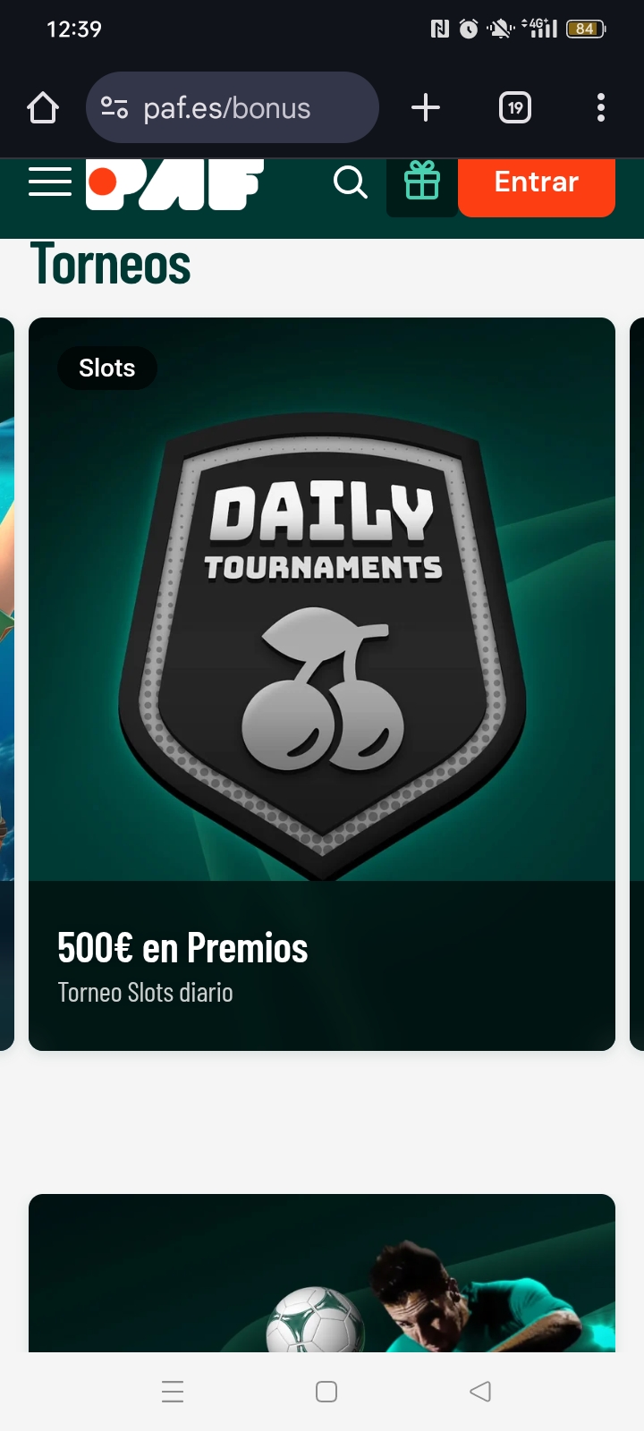 TORNEOS CASINO APP PAF