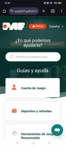 PAF APP AYUDA SUPPORT